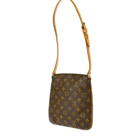 LOUIS VUITTON Musette Salsa Short Monogram Shoulder Bag Canvas Brown - Picture 2 of 5